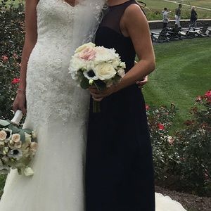 Amsale navy gown size 0